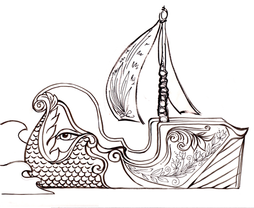 Boat concept in black & white