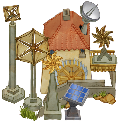 Powered Windmill building concept